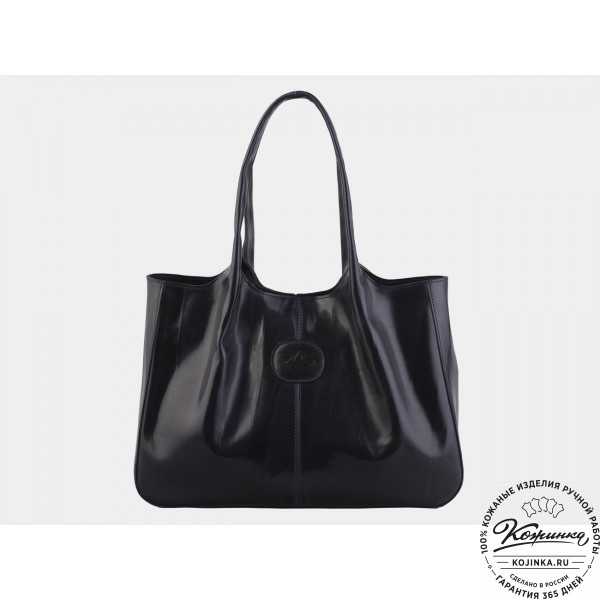 Женская кожаная сумка "Миранда" (синяя). фото 1